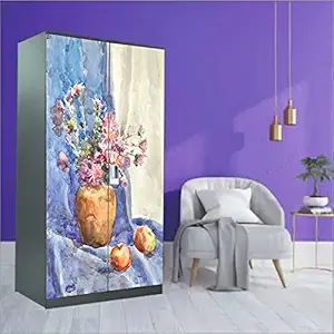 Decor Production Self Adhesive Wallpaper Wall Sticker for Almirah/Wardrobe(Design no. almirah-wallpaper-pt09-6), Standard