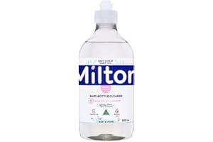 MiltonBaby Bottle Cleaner 500ml x 1, Teat White Milk Film Residue Remover Hygiene Household Desinfectant Wash for Sensitive Skin with Welari Thank You Card | (1pack)