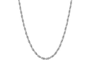 Supcare Rope Chains for Men, 3MM/6MM Twist Rope Necklace Chain Stainless Steel/Gold/Black, 46-76CM Long - With Gift Box