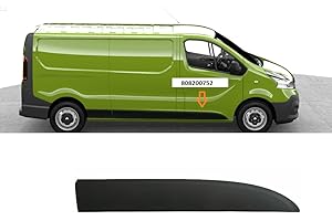 ATU Panel de moldura con revestimiento de la puerta delantera derecha compatible con Trafic III, Vivaro B MK2, NV300, Talento 2015-2021 OE:808200752R, 808200752