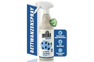 Envira Bettwanzen-Spray 500 ml - Hochwirksames Mittel gegen Bettwanzen für die Wohnung - Abwehrspray mit Langzeitwirkung - Insektenspray mit dezentem Zitrusduft, geruchsarm