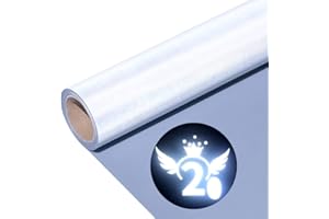 ALXAZA Reflective Heat Transfer Vinyl Reflective HTV Vinyl Rolls Pack 12 Inch x 7 Feet Iron on Vinyl for T-Shirts DIY Design(Light Grey)
