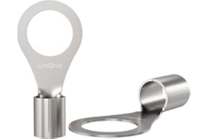 Lumonic 25x cosses à sertir nues 6-10mm² I cosses à sertir M10 non isolées I cosses M10, cosse tubulaire 6mm2 10mm2 œillets annulaires, connecteur à sertir