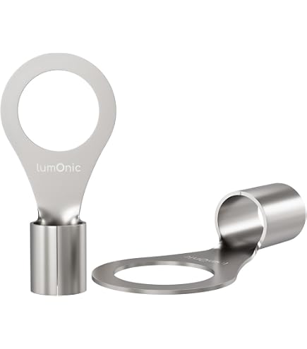 AUPROTEC 10x Ringkabelschuhe M5 – 0,5-1,5 Mm², Unisoliert, Aus Verzinntem Kupfer, Für Sichere Elektroverbindungen In Haus & Fahrzeug