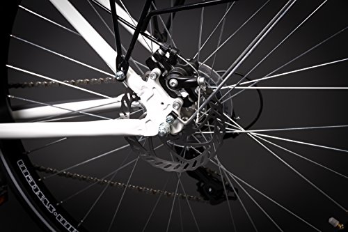 28″ Zoll Alu Damen Fahrrad MIFA Shimano 21 Gang Scheibenbremse Nabendynamo weiss - 8