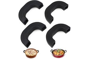 EODKSE 2 Paar Silikon Topfgriffe - Hitzebeständige Küchenhelfer zum Schutz Ihrer Finger beim Kochen von Pfannengerichten, Ofenschalen und Woks,