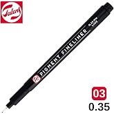 Talens Pigment Fineliner Teknik &Ccedil;izim Kalemi, Siyah, 0.35mm