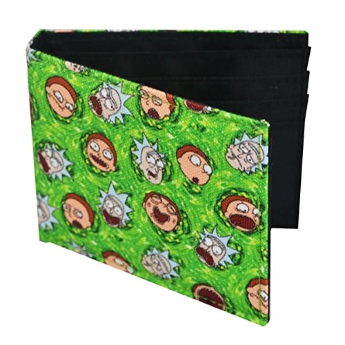 Rick y Morty bolso al 10,8x8,6x1cm verde de impresión