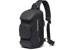 OZUKO Sling Backpack Sling Bag for Men Crossbody Backpack Waterproof Casual Shoulder Bag with USB Charging Port