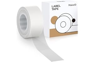 MakeID L1 Q1 E1 Nastro per Etichette, 16 mm x 4 m Ricariche Impermeabili Laminate Adesive Personalizzate per Ufficio Casa Etichette Adesive Termiche di Ricambio