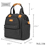 BRINCH Baby Wickeltasche mit wasserdichter Wickelunterlage, Mehrzweck Reise Wickelrucksack Baby Wickelhenkeltasche einschließlich Isolierte Beutel, Baby Windel Tagetasche inklusive Kinderwagenbefestigungen - 9