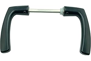 DUBOIS INDUSTRIES Béquille Double Portalis, 1 Portée, Fixation Polybloc, Carré Acier Zingué, 6mm x 110mm, Époxy Noire