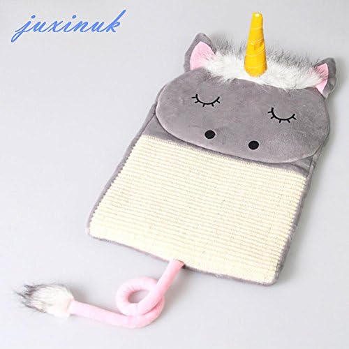 juxinuk 1pc Pet cushion Pet Unicorn Sisal Scratching Pad Scratcher Kitten Cat Bed Supplies mat (A)