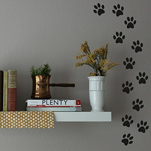 LaoGraphics® x12 Bargain Paw Prints Cat / Dog Wall Stickers, Vinyl Art Transfers, Art Interior Decal Graphics, Removable Contemporary Décor, Gift Idea zzz-ll38