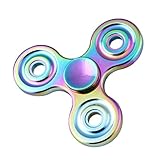 MAKOO Fidget Hand Spinner,Tri-Spinner Spielzeug Hybrid Aluminium Metall High Speed Finger Spinner Toy Geschenke für Erwachsene(Color A) - 2