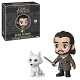 Licencia oficial hbo Funko- Juego De Tronos Figura 5 Stars Jon Nieve w/Fantasma, (37773)