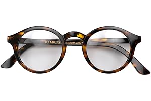 LONDON MOLE Eyewear | Graduate Reading Glasses | Round Glasses | Cool Readers | Designer Glasses | Mens/Womens Reading Glasses | Unisex | Spring Hinges