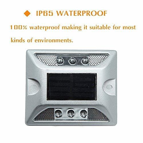 SOLMORE Magnetron Solar Aluminum Panel Solarleuchten Bodenstrahler Solarleuchte Gartenleuchte Bodenleuchte Solarlampe Wandlampe Teichbeleuchtung Flurlampe Wasserdicht 6LED Weiß - 6