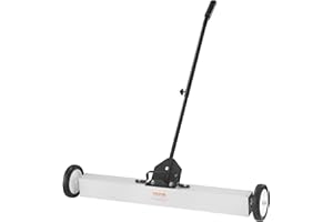 VEVOR Balayeuse Magnétique 24,9 kg Balai Magnétique à Manche Télescopique 77-113 cm Outil de Ramassage à Aimant 745 mm avec Roues Collecteur Pièces Métalliques pour Nettoyage Atelier Garage Chantier