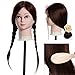 Neverland Professional 20" 85% Real Human Hair Hairdressing Equipment Styling Head Doll Mannequin Training Head Tools Braiding Cutting Student Practice Model with Clamp