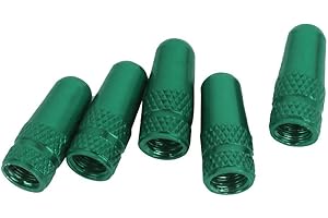 NAMVO 5pcs Bicycle Presta Wheel Rims Tyre Stem Air Valve Caps Dust Cover - Green