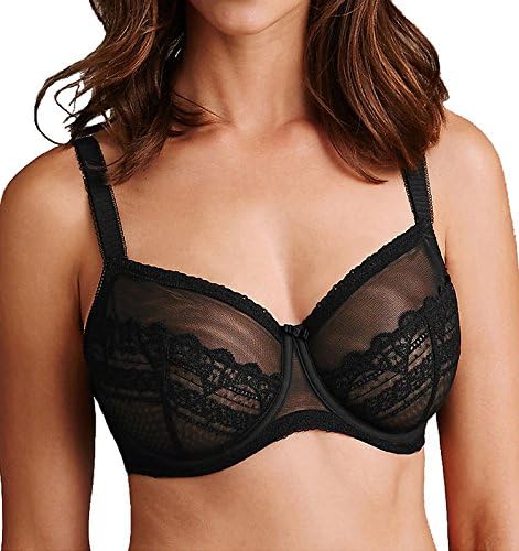 Ex M &amp; S Bras Autograph Victoriana Ladies Embroidery Non-Padded Minimiser Full Cup Bra Black