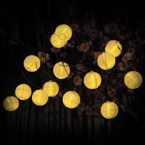 InnooTech 20er LED Solar Lichterkette Lampions Garten Außen Innen 3,3 Meter Warmweiß, Solar Beleuchtung für Party, Weihnachten, Outdoor, Fest Deko usw. - 3