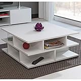 Marque Amazon - Movian Segre - Table basse, 70 x 70 x 29 cm (longueur x profondeur x hauteur), Blanc