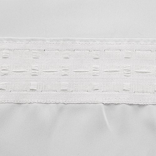 Deconovo Blickdichte Gardinen Vorhang Verdunkelung Verdunkelungsgardinen mit Kräuselband 175×140 cm Grau Weiß 2er set - 6