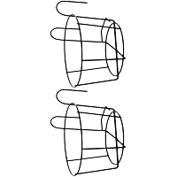 YARNOW 2 Stück Hängende Geländer Pflanzer Körbe Eisenregale Balkon Runde Blumentopf Rack Geländer Zaun Metall Rack…