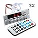 Produktbild ILS - 3 pieces DC 12V/5V MP3 Decode Board LED USB AUX FM Bluetooth Radio Amplifier With Remote