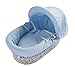 Kinder Valley Waffle Wicker Moses Basket, White