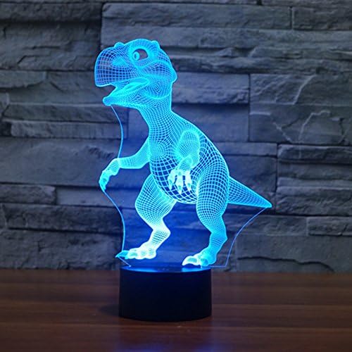 Alisabler 3d Lamp Dinosaur Night 7 Color Change Best Gift Night Light LED Furnish Desk Table Lighting Home Decoration Toys