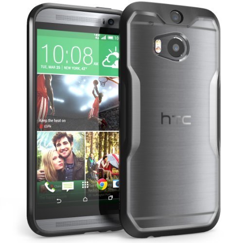 Funda Supcase para HTC One M8 - Funda protectora de acabado de primera calidad para HTC One 2014 - Color Negro y Transparente