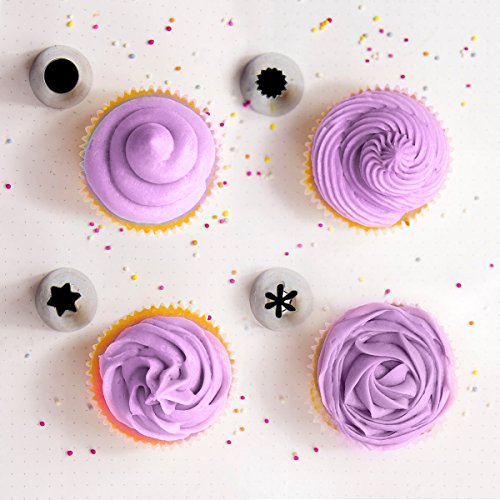 Koch- Backset 23 Spritzbeuteldüsen zur Tortendekoration, Zuckerguss, Glasur, Canapés von Kurtzy TM - 4