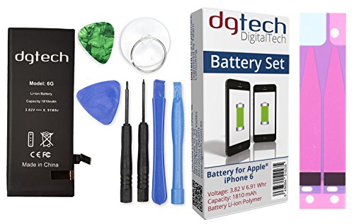 DigitalTech® - Batería Compatible con iPhone 6 de Alta Capacidad con Herramientas. 3,82v 1810 mAh. Kit de bateria Interna Compatible con Todos los APN de la bateria Original.