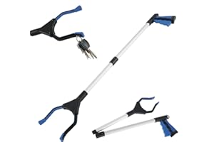 TSLBW Ramasse-déchets, 82 cm avec manche magnétique, pliable, outil de préhension pour jardin, extension de bras, pour handicapés