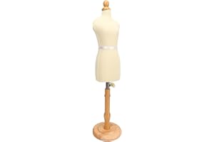 BROLEO Female Dressmaker's Dummy, Durable Dressmaker's Dummy, Flexible, Sturdy, Made of Beech Wood, Easy to Use for Sewing (Style 1)