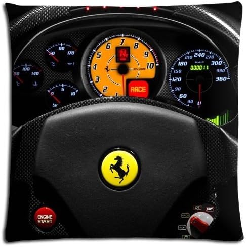 18x18 inch 45x45 cm bedding pillow protector case Polyester Cotton softness Fade resistant Ferrari