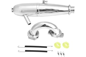 ‎DILWE RC Auto Auspuffrohr, Aluminiumlegierung Doppel Auspuff Verbindungsrohr für HSP Redcat 1/8 RC Auto/SH GO 21 / 28CXP Motor RC Modell Upgrade Teil Zubehör