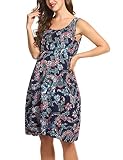 HOTOUCH Damen Umstandskleid Brautkleid Mutterschafts Kleid Umstands Schwangerschafts Kleid Ärmellos Rundhals Sommer Kleid - 5