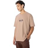 The Souled Store Souled Print: Men and Boys Short Sleeves Round Neck Graphic Printed Casual Drop Shoulder Lightweight Breathable Comfortable Streetwea