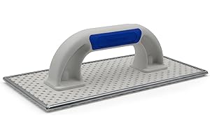 DEWEPRO WDVS und Porenbeton Schleifbrett Raspelbrett - Reibebrett mit verzinktem Stahlblech-Raspelbelag - 270x130mm - Egalisierungsbrett - Handschleifer