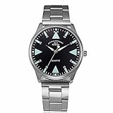 Herren Uhr Anastasia. Herren BeiläUfig GeschäFt Runde Edelstahl Sport Analoge Quarzuhr Herren Armbanduhr,Uhr Herren Schwarz Leder,Mann Beobachtet,Bralette Uhr Geschenk,Herren Uhren Angebote