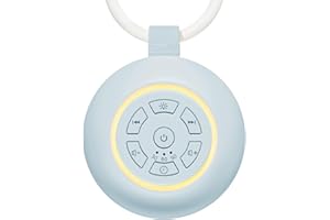‎GMEKA Tragbare White Noise Machine Baby, Weißes Rauschen Baby mit 24 Einschlafmusik und Stilllicht, Timer, Speicherfunktion, Einschlafhilfe, USB Wiederaufladbar, für Babys Erwachsene Sound Therapy
