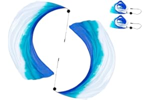 Anlising 2PCS Dance Silk Veil Poi, Silk Poi Throwing Balls, Belly Dance Colorful Veil Poi, Silk Belly Dance Ball, silk Veil with Poi Ball, Suitable for Dance Performances and Practice