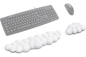 ‎SUNFRY Handballenauflage Tastatur Handgelenkauflage Maus Ergonomisches Memory Foam Handgelenkstütze Rutschfeste Cloud Wrist Rest für Büro, Laptop, Mac, Computer undGaming, Schmerzlinderung im Handgelenk