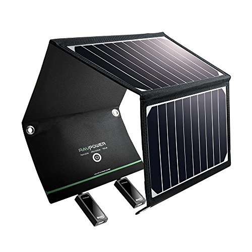 RAVPower Portable Foldable 15 W Dual USB Port i Smart Solar Charger Panel for Android and iOS Devices RS.7556 (67.00% Off) - Amazon