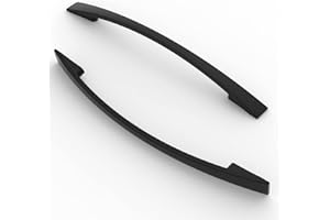 FURNIWARE 10 Pièces Poignées de Meubles - Espacement des Trous de 160 mm - Pour Placard, Cuisine, Tiroir - Noir Mat