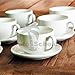 Produktbild 12-teiliges Cappuccino Tassen Set Cappuccinotassen Untersetzer weiß Steingut 200ml Service für 6 Personen